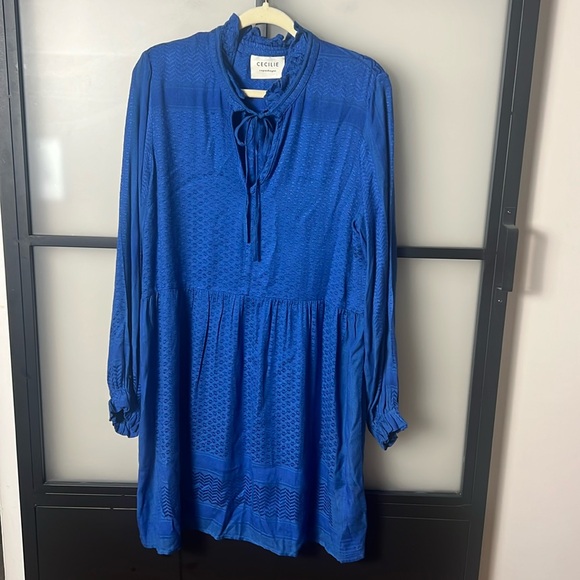 Cecilie Copenhagen Frida Dress in Blue Size Large - Picture 1 of 9
